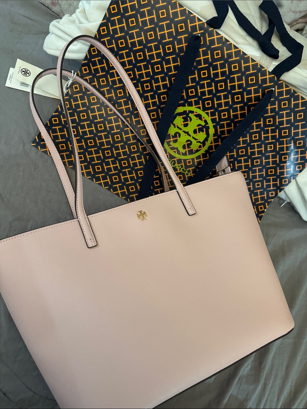 Tory Burch  baby Pink  Tote new